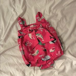 Baby girl bubble outfit.